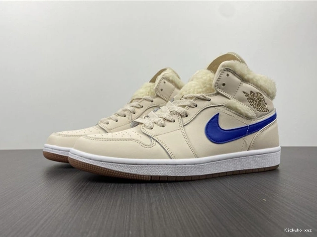 Jordan1 SunProtective 3701 Pearl White Fleece Mid DO2207- 1024